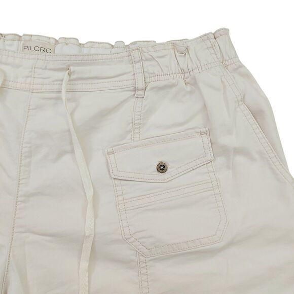 Anthropologie Pilcro Cargo Pants Womens 1X Beige Utility Drawstring Relaxed Fit - Picture 4 of 12